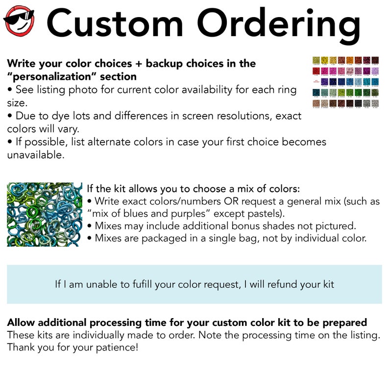 Custom Kit: Full Persian Chainmaille Bracelet Kit Intermediate PICK YOUR COLORS Instructions sold separately image 3