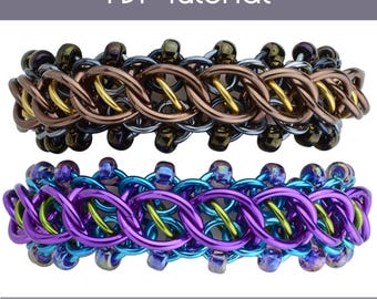 Tutorial: Pirouette Bracelet (Advanced chainmaille project) - PDF - Instructions in English