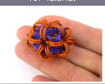 Tutorial: Dodecahedron Pendant or Earrings (Intermediate chainmaille project) - PDF - Instructions in English