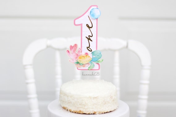 Under the Sea Birthday Cake Topper, Oneder the Sea Cake Topper