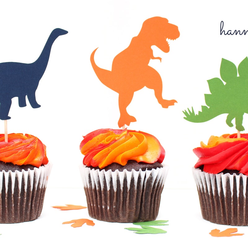Dinosaur Cupcake Toppers - Etsy