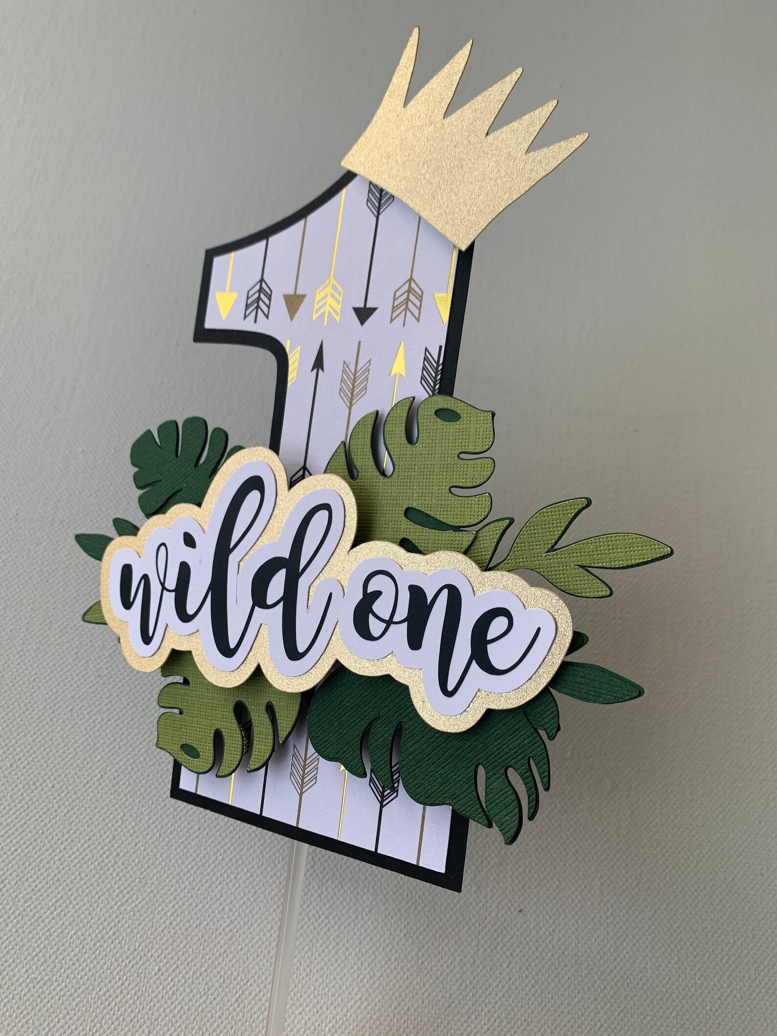 Wild One Cake Topper Safari Cake Topper Jungle Cake Topper Etsy