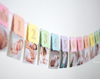 Rainbow First Birthday Photo Banner, Rainbow Milestone Banner, Rainbow Monthly Banner, Rainbow First Birthday Banner