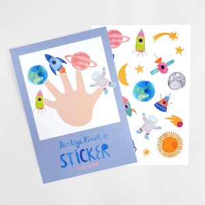 Stickerbogen *Weltraum*; Sticker für Kinder, Aufkleber aus Papier