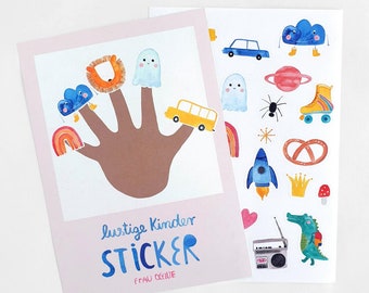 Sticker sheet *Kleine Wilde*; Stickers for children, stickers made of paper