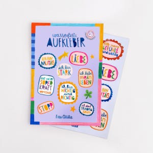 Spülmaschinenfeste Sticker *Affirmationen* | wasserfeste Aufkleber | Geschenk & Mitgebsel zum Kindergeburtstag | für Mädchen und Jungen