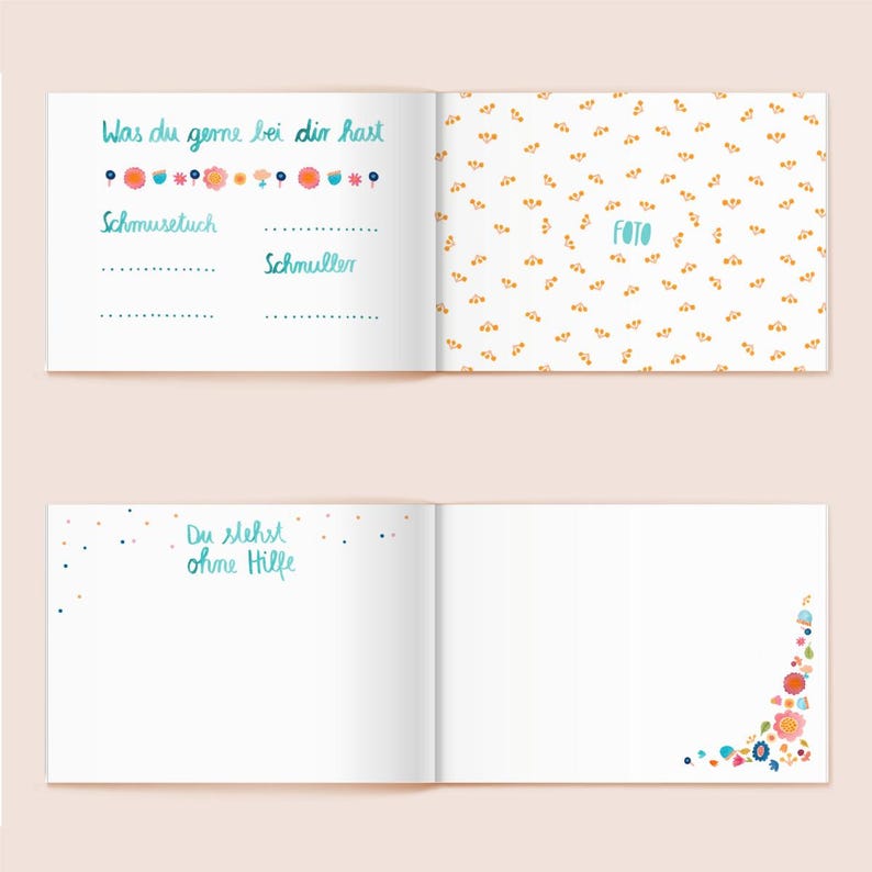 Baby Book *Hurra*; first year book; baby journal (in German); first year diary by Frau Ottilie zdjęcie 4