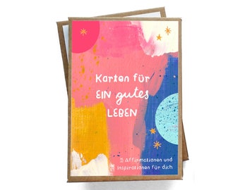 Affirmation cards for adults *Cards for a good life* (30 cards, DIN A6, environmentally friendly), text in German