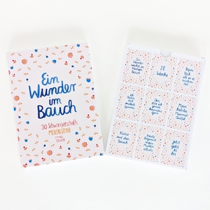 Meilensteinkarten Schwangerschaft Meilensteine (30 Karten) Schwanger Geschenk Milestones Aquarell Illustration Blumen
