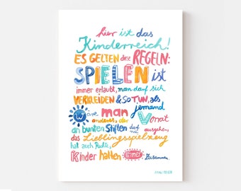 Print / Druck / Poster *Kinderzimmer* A3