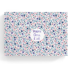 Herinneringsboek *Oma en ik*; Softcover, grootmoeder herinneringen aan oma inschrijfboek jongen meisje cadeau verjaardag inzending