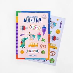 Spülmaschinenfeste Sticker *Einschulung* | wasserfeste Aufkleber | Geschenk & Mitgebsel zum Kindergeburtstag | für Mädchen und Jungen