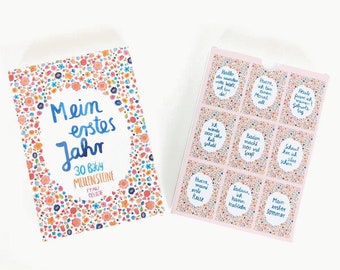 Baby milestone cards, milestones (30 cards) (text in German) by Frau Ottilie