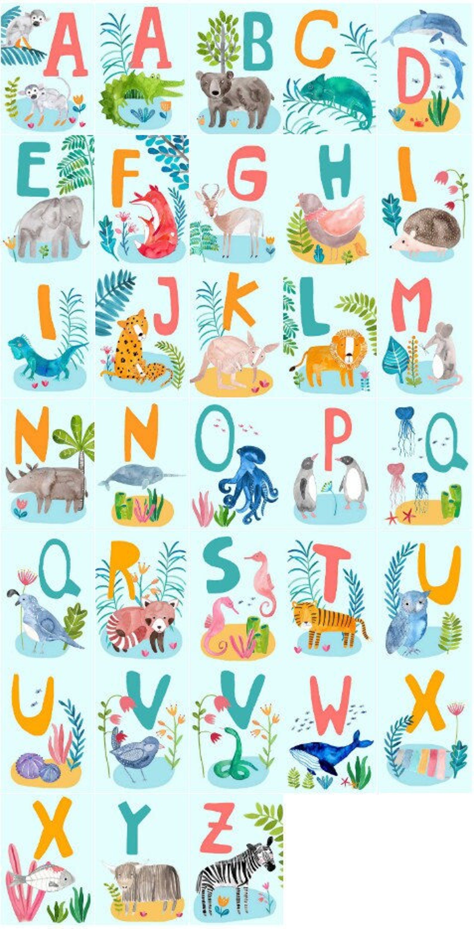 ABC Karten Set 33 Karten deutsch und englisch Alphabet - Etsy