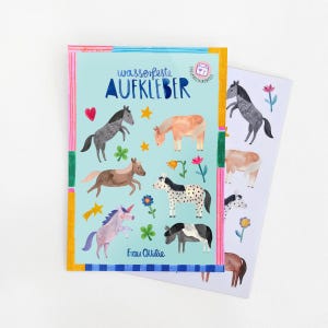 Spülmaschinenfeste Sticker *Pferde* | wasserfeste Aufkleber | Geschenk & Mitgebsel zum Kindergeburtstag | für Mädchen und Jungen