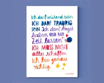 Print / print / petite affiche *Affirmation* (Je peux...) (A4) pour le salon ou la chambre d'enfant