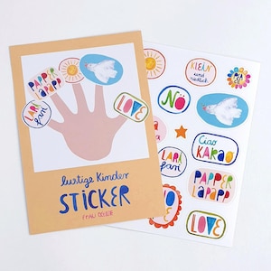 Stickerbogen *Sonnenschein & Rambazamba*; Sticker für Kinder, Aufkleber aus Papier