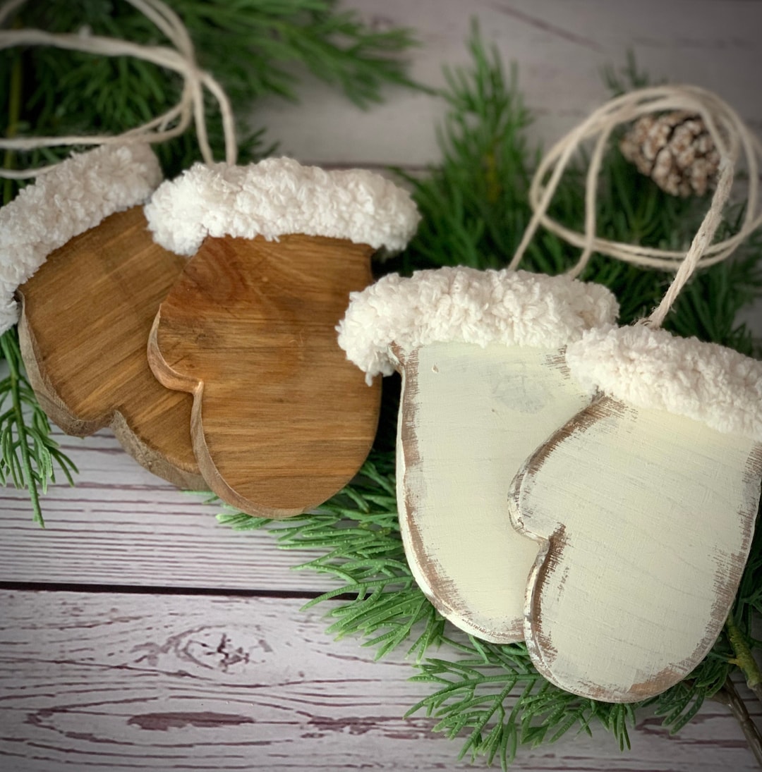Rustic Wood Mittens Hanging Mittens Reclaimed Wood Winter Etsy