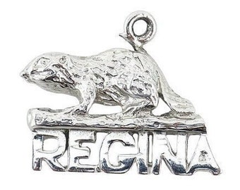 Beaver Charm, Animal Charms, Canada Charm, Vintage Charms, Travel Charm, Charm Bracelet, Vintage Findings, Sterling Silver Charms