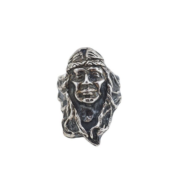 Native Warrior Ring, Sterling Silver Ring, Southw… - image 1