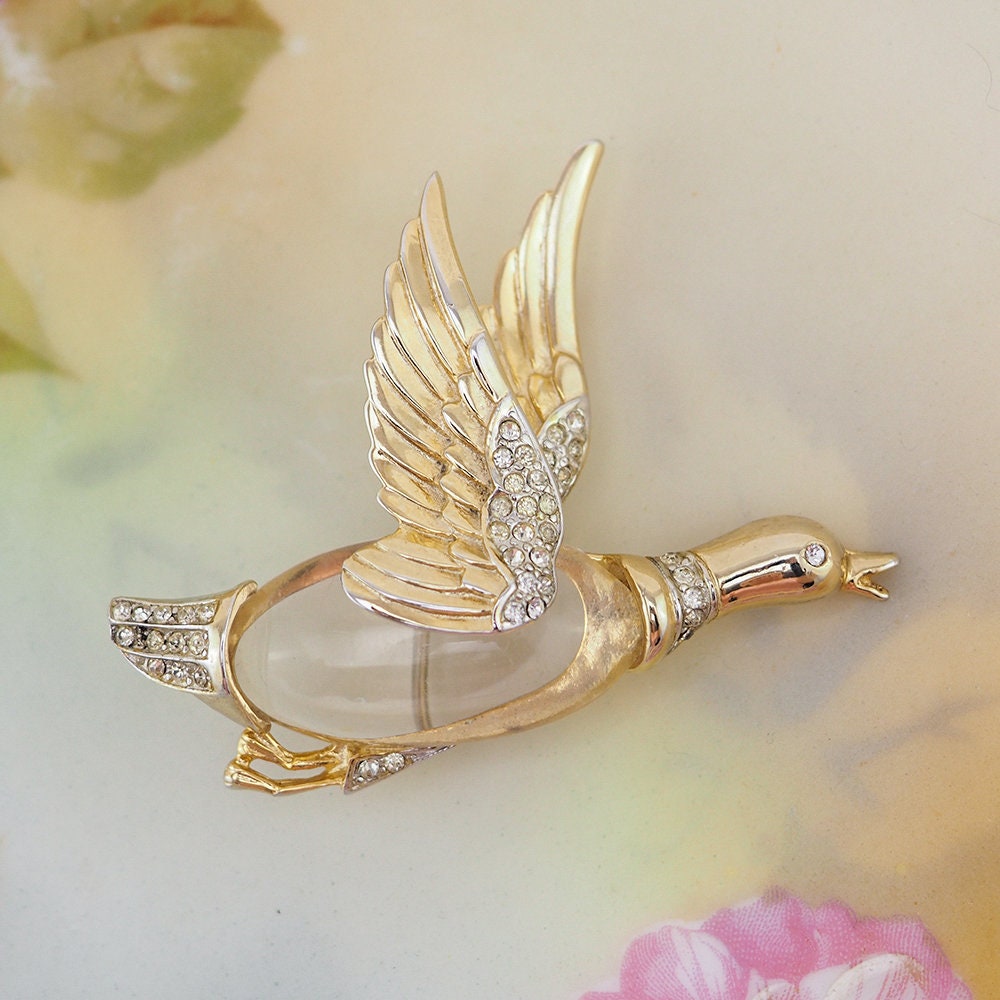 【Coro】コロ 1941年 ジェリーベリー ブルーバード ヴィンテージブローチ Jelly Belly Brooch, Coro Brooch, Coro Mallard, Vintage Coro Brooch