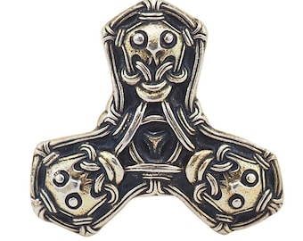 David Andersen Brooch, Silver Pendant, Saga Brooch, Vintage Sterling Silver, Kopi Trefoil Beast Brooch, Viking Jewelry, Vintage Scandinavian