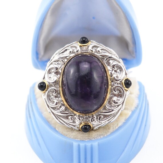 Amethyst Ring, Sterling Silver Ring, Statement Ri… - image 5