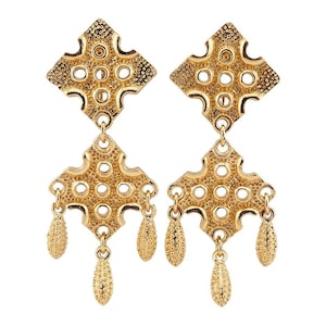 アクセサリー VINTAGE D'ORLAN NECKLESS & EARRINGS Vintage Earrings D'Orlan Gold Tone Half Hoop – Vintage