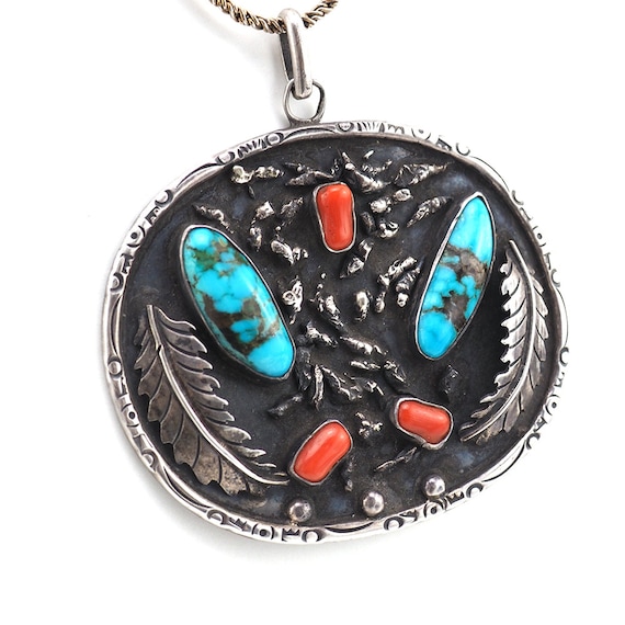 Native American Pendant, Large Pendant, Sterling … - image 2