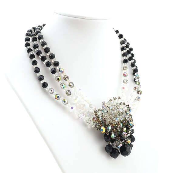 Vintage Crystal Necklace, Vintage Beaded Necklace… - image 5