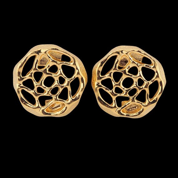 D'orlan Earrings, Gold Tone Earrings, Clip on Earrings