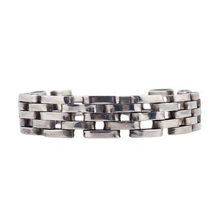 Gate Link Bracelet, Sterling Silver Bracelet, Mexican Bracelet, Mexican Silver Bracelet, Modernist Bracelet, Vintage Bracelet, 925 Bracelet