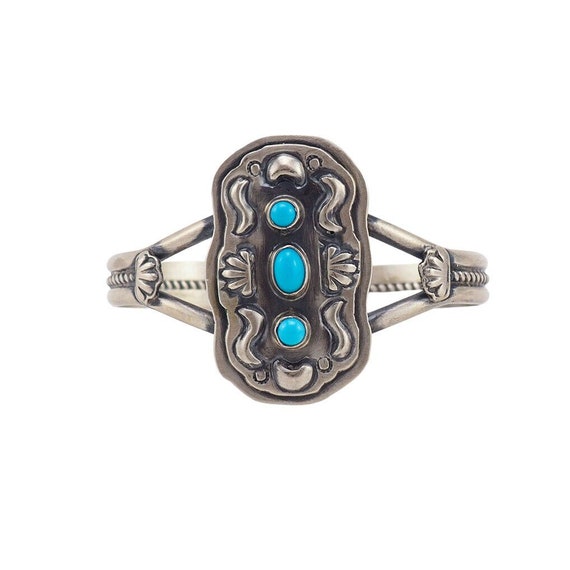 Piece Of History Jeff Lee Vintage Native American Navajo Turquoise Sterling Silver Bracelet Piece Of History Jeff Lee Vintage Native American Navajo Turquoise Sterling Silver Bracelet