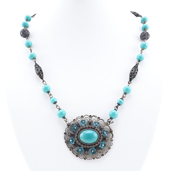 Chinese Export Necklace, Chinese Export Jewelry, V