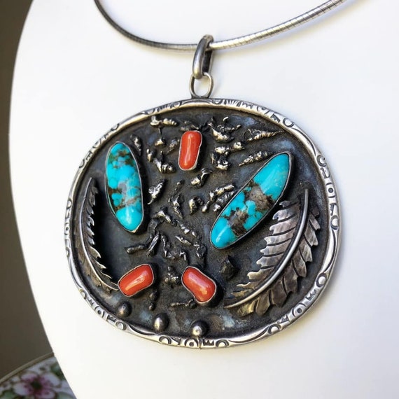 Native American Pendant, Large Pendant, Sterling … - image 4