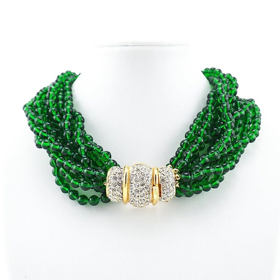 KJL Necklace, Choker Necklace, Beaded Necklace, Gl