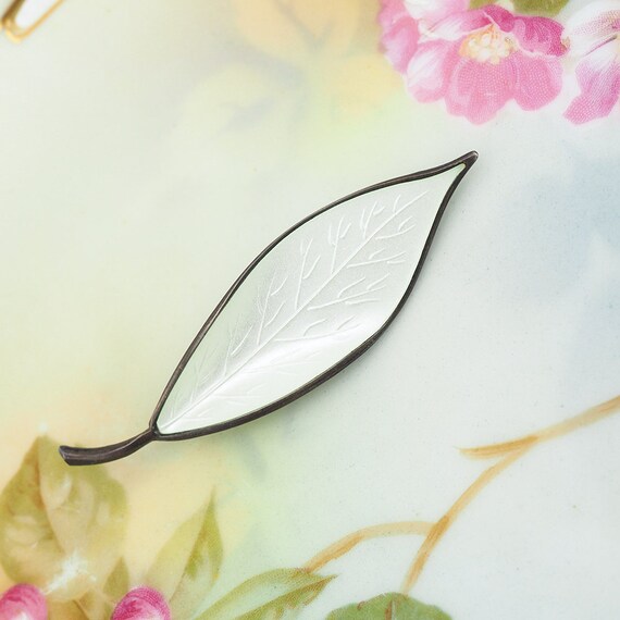 David Andersen Brooch, David Andersen Leaf, Minim… - image 3