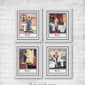 Sale 1920s Flapper Girl Vintage Printable Ad Bathroom Wall Etsy