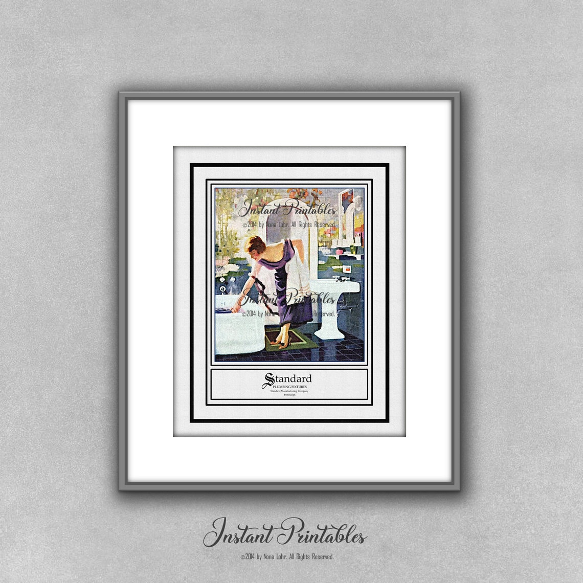 Bathroom Wall Art Print Printable Wall Decor Pictures SET of - Etsy