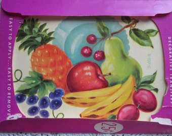 Vintage Meyercord Decal Unused Fruit Still Life