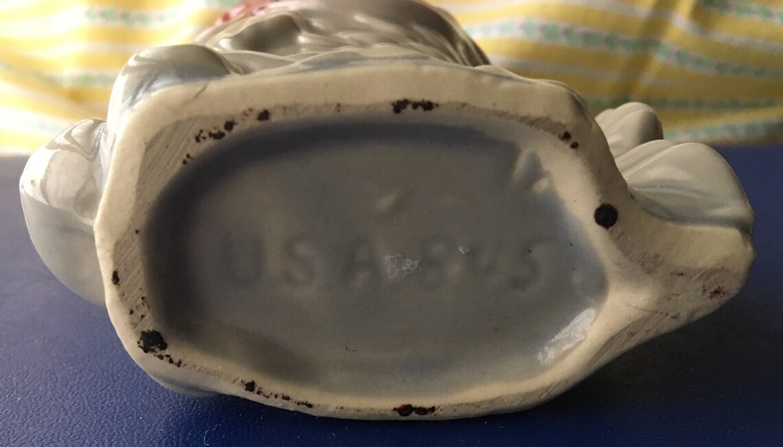 Vintage Shawnee Pottery Fish Mouth Vase Grey Figural Red Lips Etsy