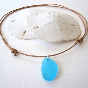 Sea Glass Jewelry, Surfer Necklace, Sea Glass Leather Necklace, Beach Choker Necklace, Beach Jewelry, Boho Jewelry, Beach Glass Necklace