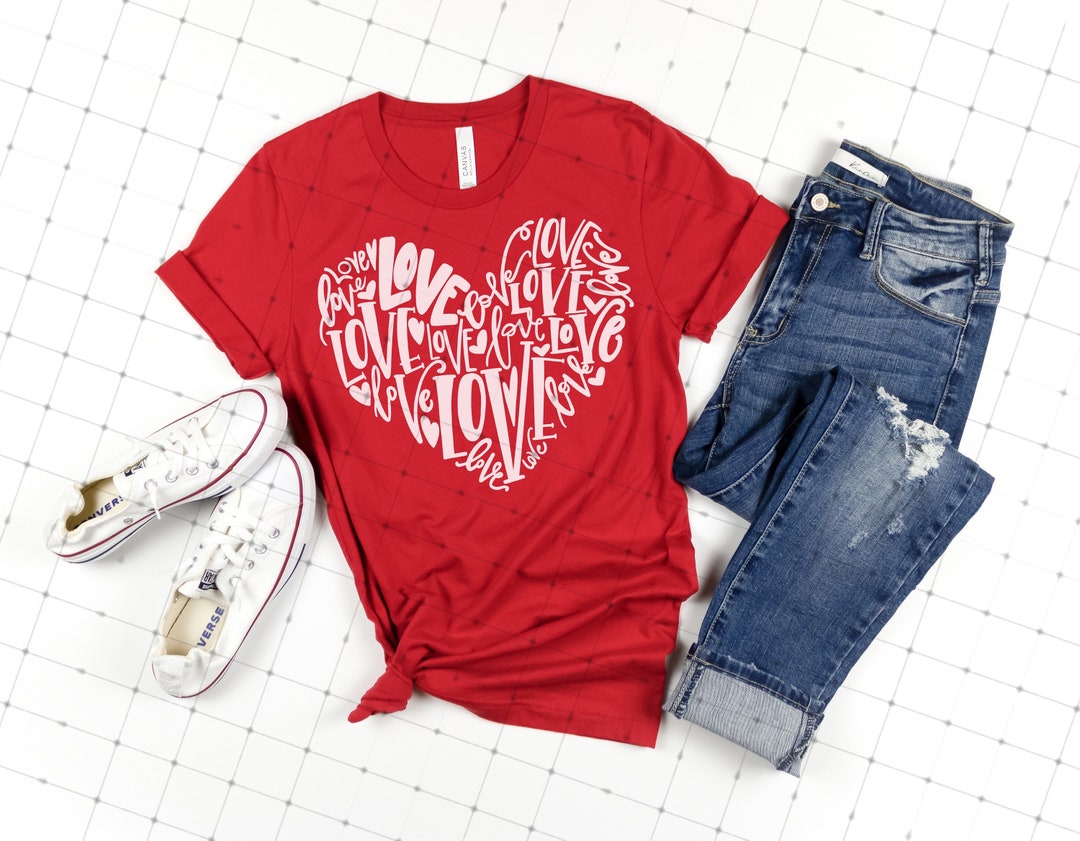 Valentine’s Day Love Heart SVG PNG Digital File Funny Shirt - Etsy
