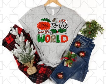 Joy to the World SVG PNG Weihnachtst-shirt Datei - Digital Download!