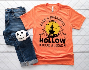 Spooky Halloween T-shirt - Dead & Breakfast Hollow - Halloween Spooky Holiday Shirt SVG PNG geschnittene Dateien