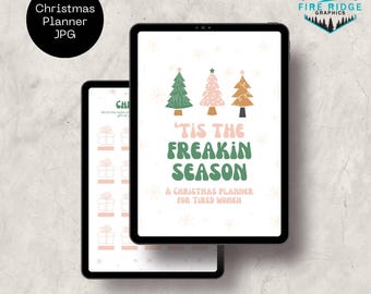 Weihnachtsplaner - Digital File Download JPG - The Freakin Season Weihnachtsplaner-Download für iPad oder zum Ausdrucken