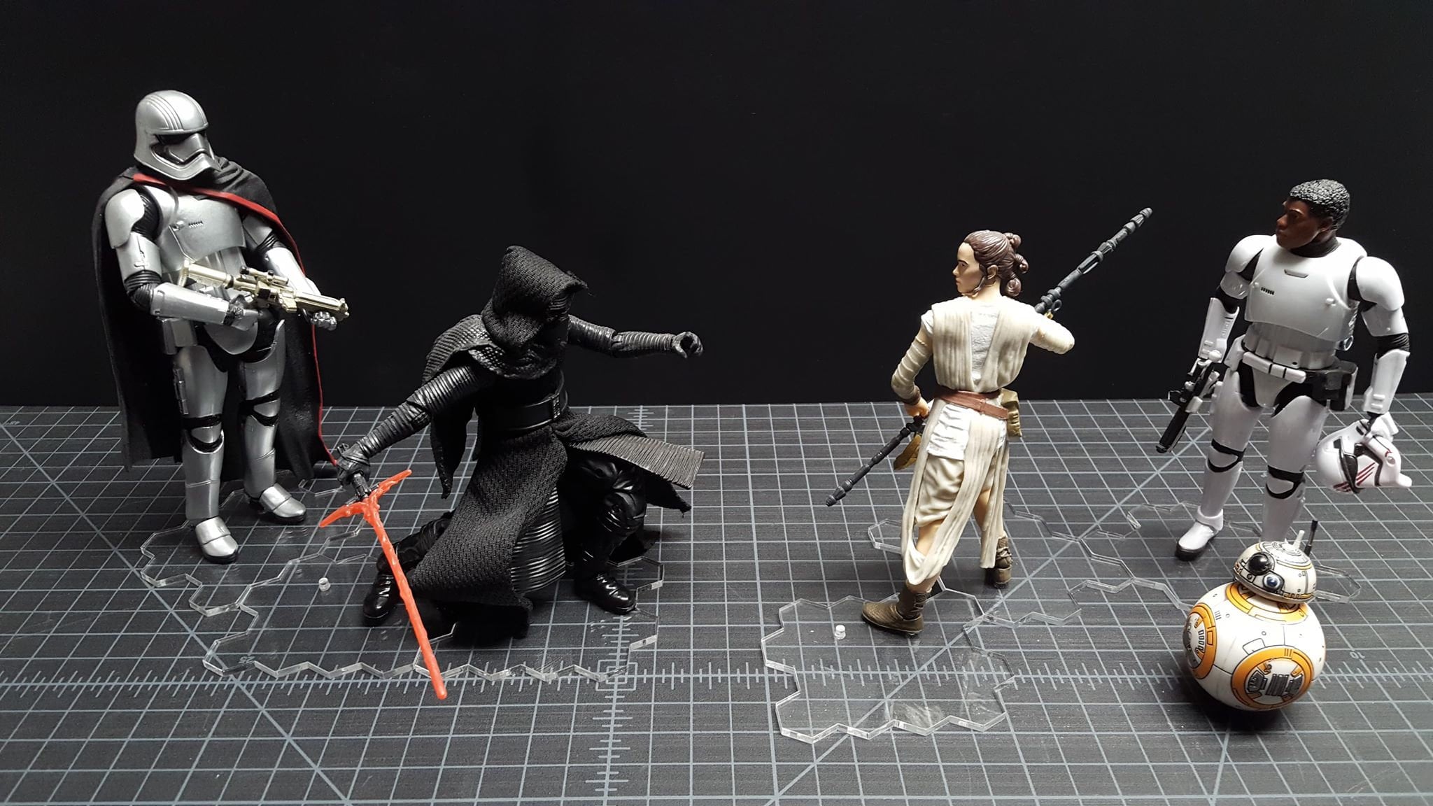 Multi-peg BLACK 10 x Star Wars Black Series 6 inch Action Figure Stands 