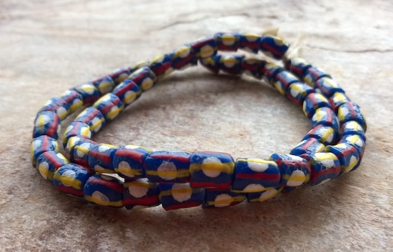 Recycled Cassette Moroccan Beads 23mm Morocco African Multicolor Round Plastic