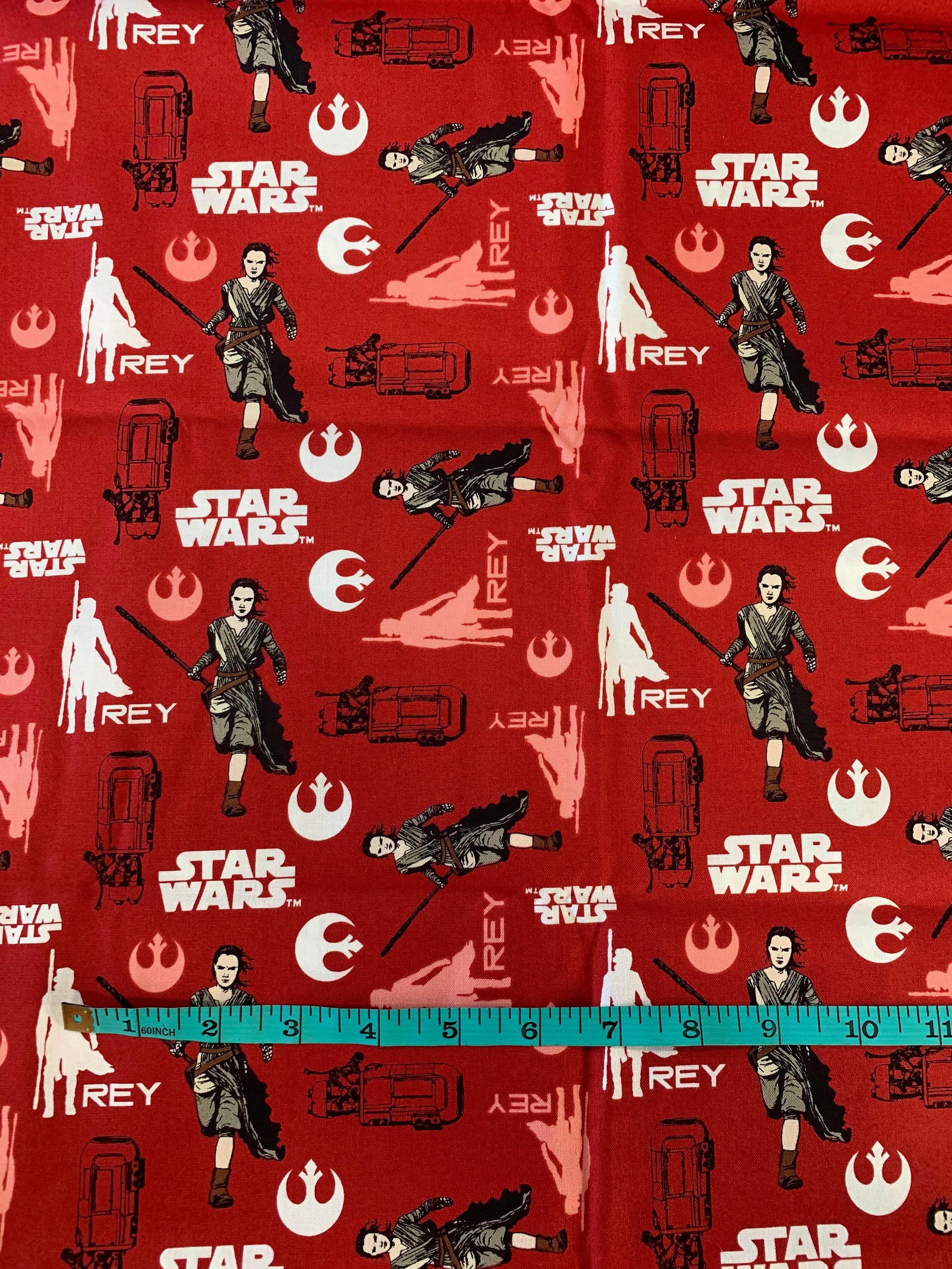Star Wars Rey Print Fabric 100 Cotton Etsy