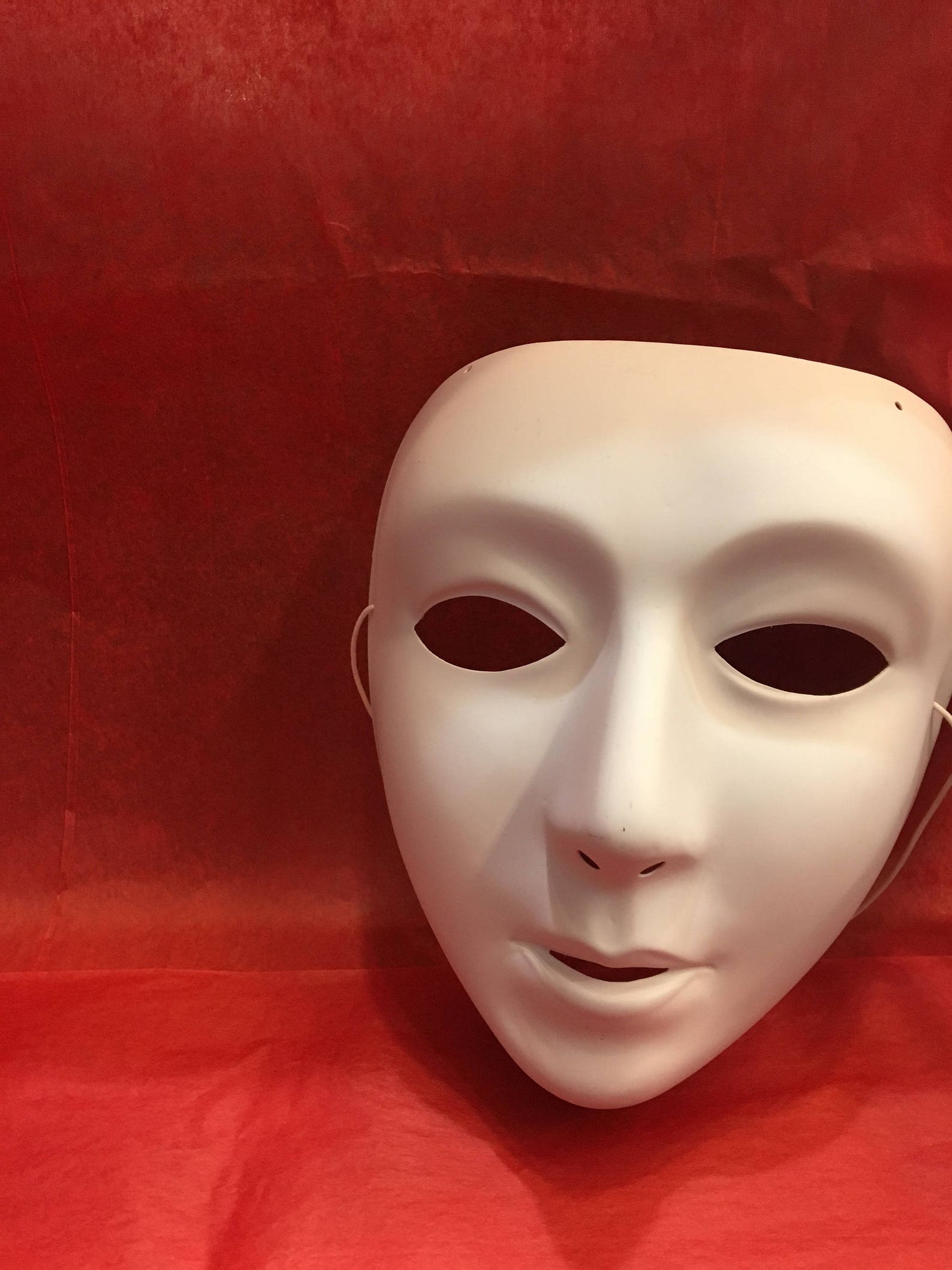 Blank Female Mask White Etsy